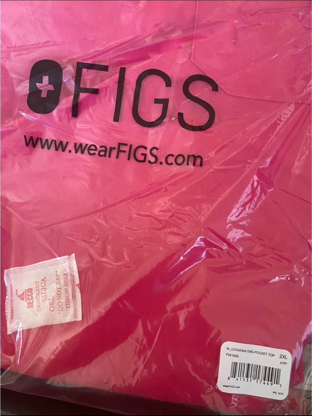 Figs Scrubs SUPER SET (2 tops + Pants) Shocking Pink, NEW W/ TAGS, ALL Size 2XL - Picture 7 of 11